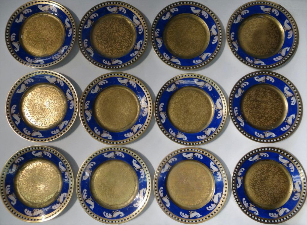 12 PICKARD CABINET PLATES (TOUCH UP & 1 REPAIRED) (1 of 4)