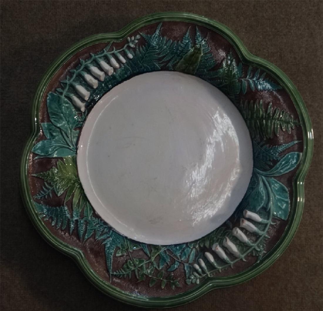 21 1/2" MINTON MAJOLICA PLATTER "FOXGLOVE" PATTERN (1 of 5)