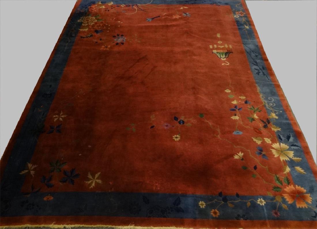 NICOLS CHINESE ROOMSIZE RUG (AUBERGINE & BLUE) (1 of 6)