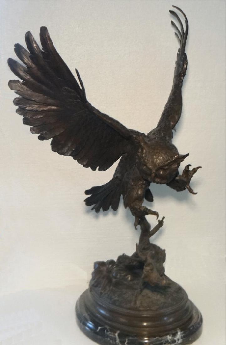 BRONZE "OWL" BY JULES MOIGNIEZ SGND IN CASTING Mar 05, 2017 Carlsen