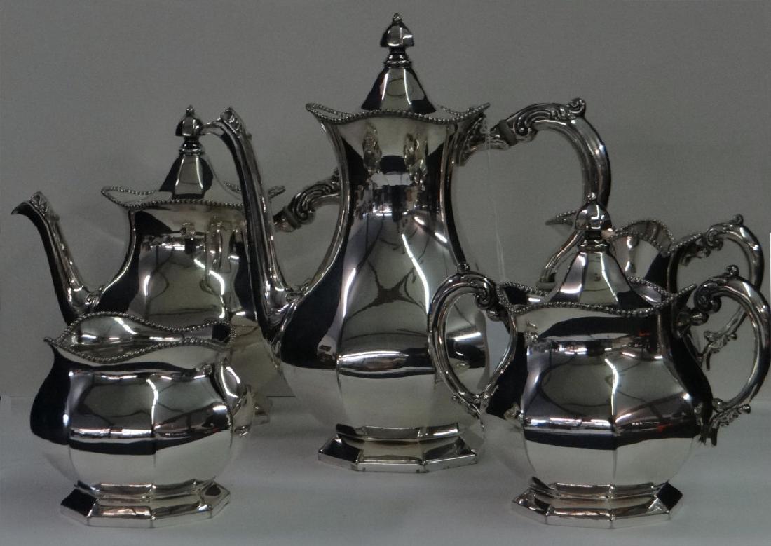 5 PC. SILVER PLATED TEA SET BY WILCOX (1 of 3)
