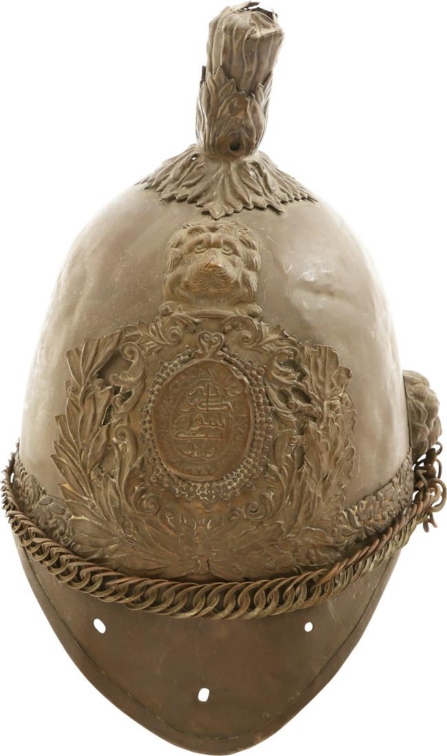 EASTERN BRASS HELMET 19TH CENTURY (1 of 5)