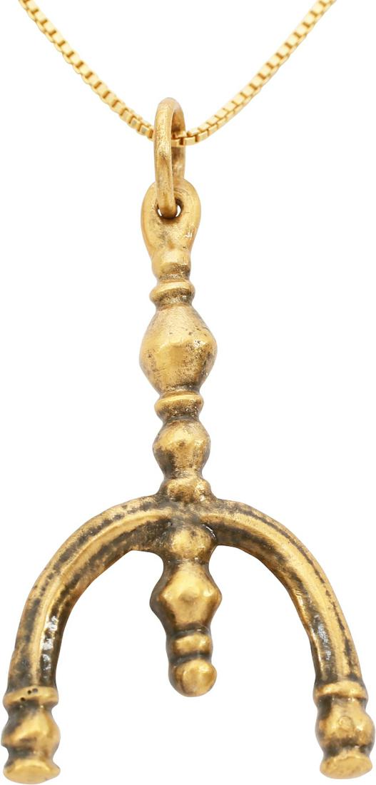 ANCIENT VIKING LUNAR PENDANT NECKLACE C.9TH-10TH CENT. (1 of 2)