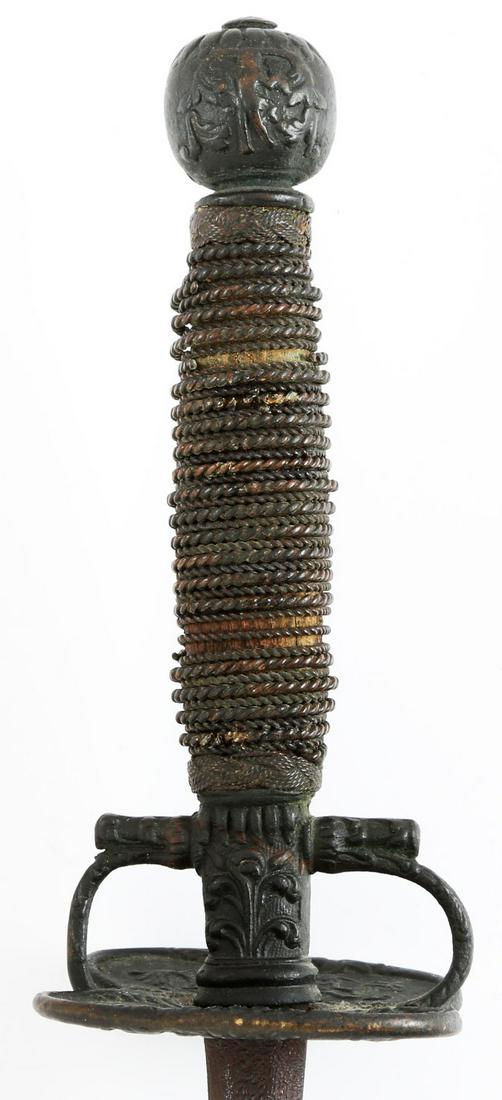 A TRANSITIONAL RAPIER OR SMALLSWORD C.1690-1710 (1 of 6)