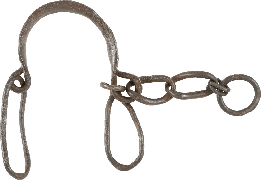HEAVY FORGED IRON SLAVE LEG SHACKLE (1 of 2)
