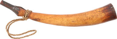 CONGOLESE SLAVER'S IVORY WAR TRUMPET, OLIPHANT