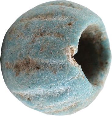 VIKING BLUE CERAMIC BEAD, 8th-9th CENTURY AD (1 of 3)