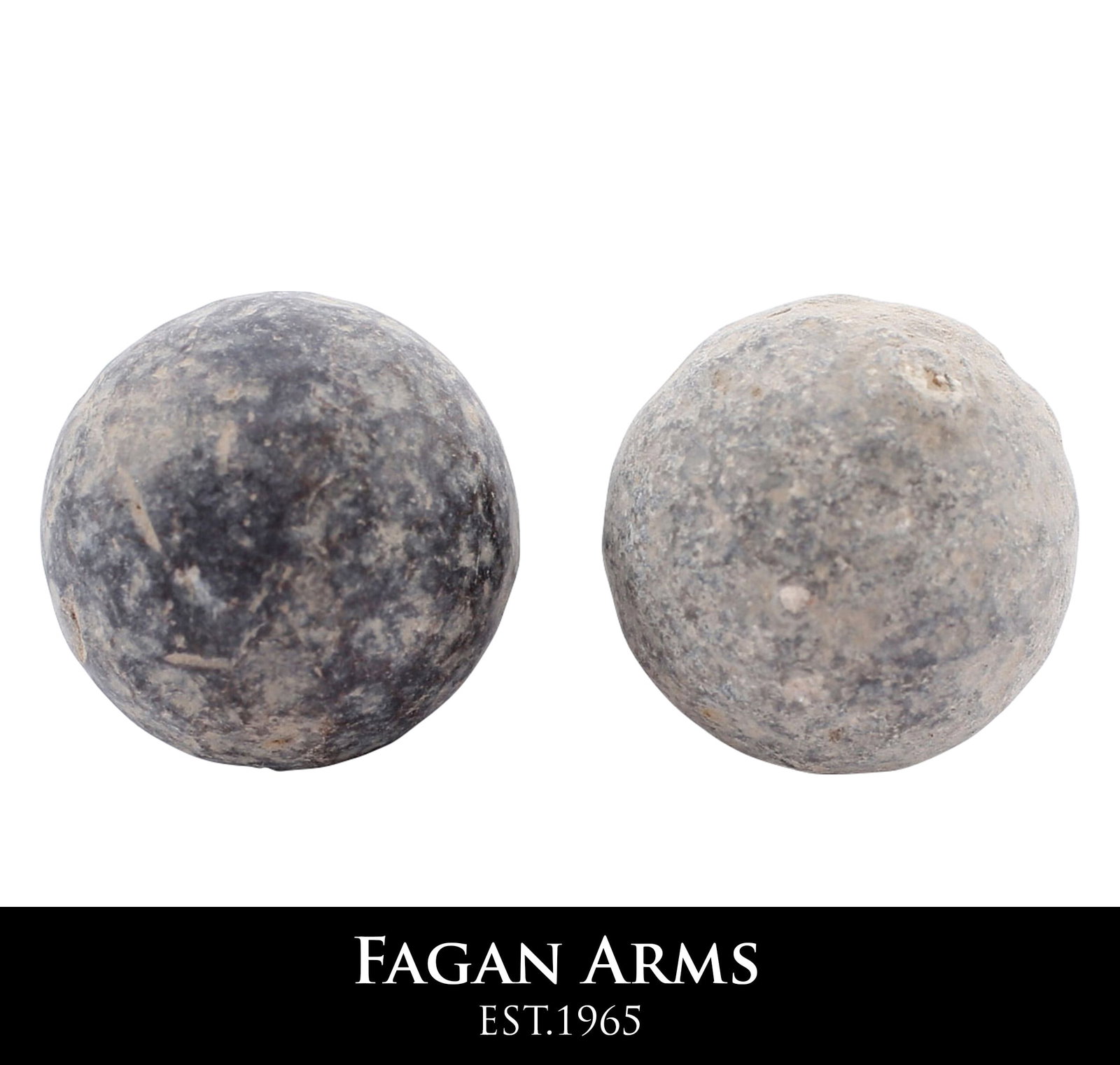 BATTLE OF WATERLOO MUCKET BALLS: Two musket balls, one French and one English recovered from the Waterloo Battlefield . Ex: Waterloo Museum, Broadstairs, Kent, England, with certificate of authenticity. The Waterloo Museum was founde
