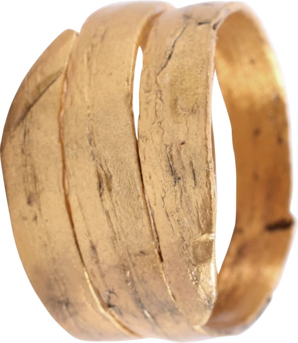 VIKING COIL RING, 9TH-10TH CENTURY, SIZE 10 3/4 (1 of 2)