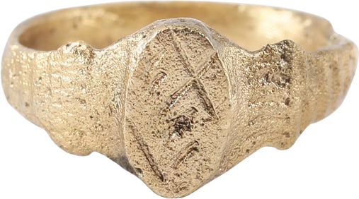 EUROPEAN BETROTHAL RING 16TH-17TH CENTURY, SIZE 4 3/4