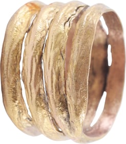 VIKING COIL RING, 9TH-10TH CENTURY, SIZE 9 1/2+