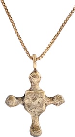 MEDIEVAL CHRISTIAN CROSS NECKLACE C.800-1000 AD