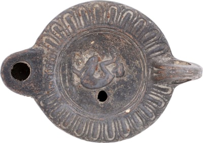 FINE GRECO ROMAN STYLE OIL LAMP