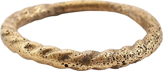 VIKING ROPED OR TWIST WEDDING RING, SIZE 6 1/2