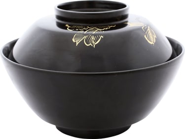 JAPANESE LACQUER BOWL AND COVER