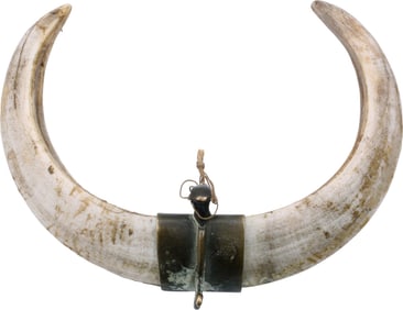 RARE OTTOMAN TURKISH BOAR TUSK PECTORAL