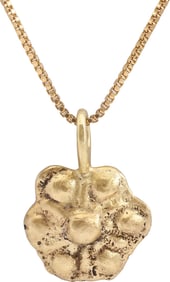 ROMAN WHEEL OF FORTUNE AMULET NECKLACE, 3RD-6TH CENTURY AD