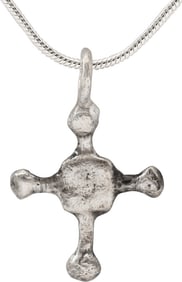 MEDIEVAL CHRISTIAN CROSS NECKLACE C.800-1000 AD