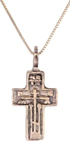 FINE EASTERN EUROPEAN CHRISTIAN CROSS NECKLACE