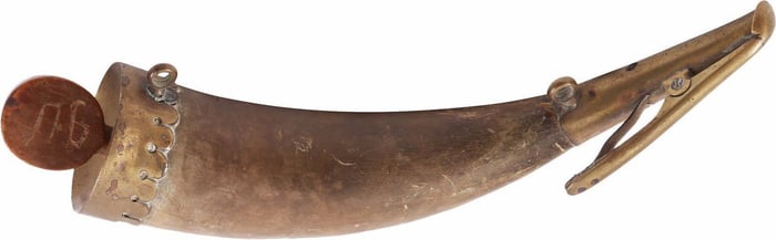 RUSSIAN GUNNER’S POWDER FLASK C.1850