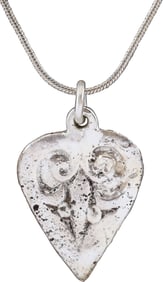 VIKING HEART PENDANT NECKLACE, C.950-1050 AD