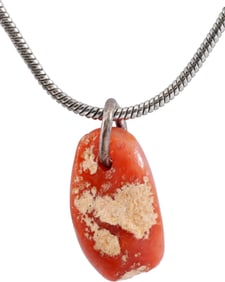 PRECOLUMBIAN STONE PENDANT NECKLACE C.500-1600 AD