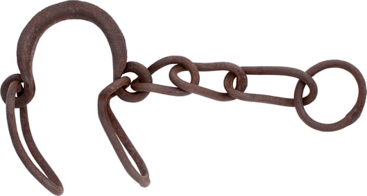 HEAVY FORGED IRON SLAVE LEG SHACKLE