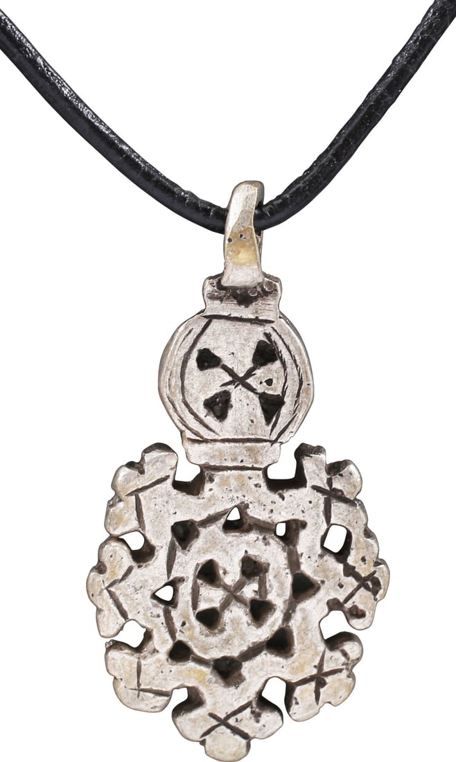 COPTIC SILVER CROSS, ETHIOPIA, 19TH CENTURY (1 of 2)