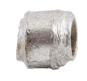 VIKING SILVERED BEAD, 9TH-11TH CENTURY AD