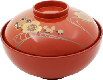 JAPANESE LACQUERED BOWL OWAN MEIJI PERIOD C.1900