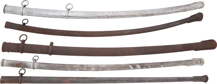 5 EUROPEAN SWORD SCABBARDS