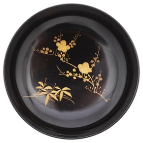 JAPANESE LACQUER SWEETS DISH MEIJI PERIOD, BEFORE 1912