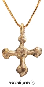 FINE MEDIEVAL EUROPEAN CROSS NECKLACE