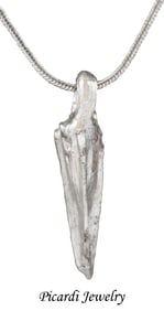 FINE GREEK ARROWHEAD PENDANT NECKLACE C.8th-5th CENTURY BC