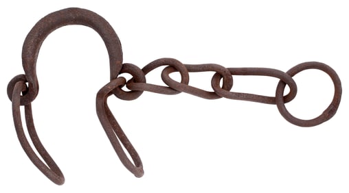 HEAVY FORGED IRON SLAVE LEG SHACKLE