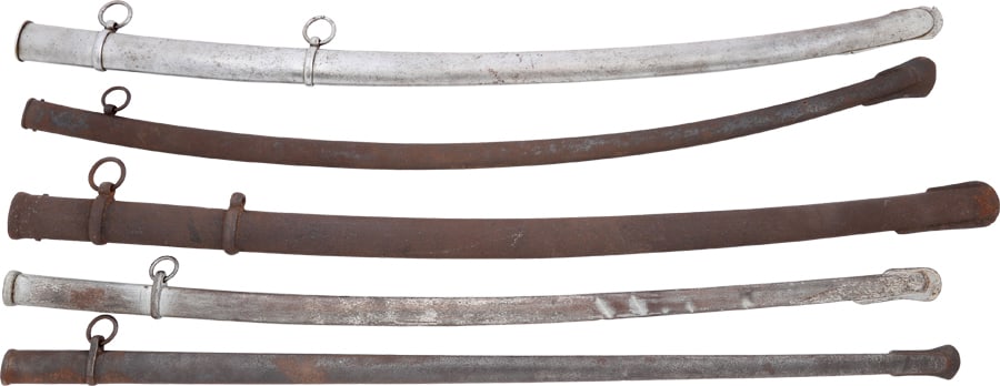 5 EUROPEAN SWORD SCABBARDS (1 of 2)