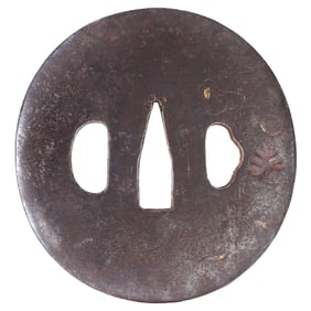 JAPANESE SWORD GUARD TSUBA , EDO BEFORE 1867