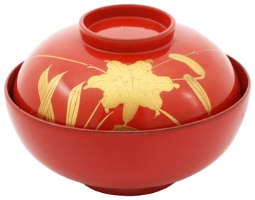 JAPANESE LACQUER BOWL, OWAN. MEIJI PERIOD, BEFORE 1912