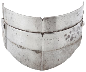 A FINE TWO PIECE ARMOR SEGMENT FROM A GERMAN THREE QUARTER ARMOR OF ABOUT 1540-50