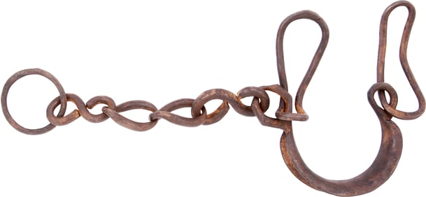 HEAVY FORGED IRON SLAVE LEG SHACKLE