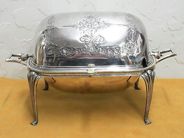 Victorian British Silver Plated Turnover Chafing Dish (1 of 11)