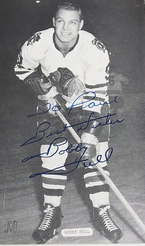 Bobby Hull Chicago Blackhawks 1967 Vintage Signed (1 of 8)