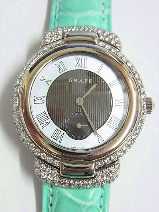 Graff 18K White Gold Diamond London Unisex Watch (1 of 9)