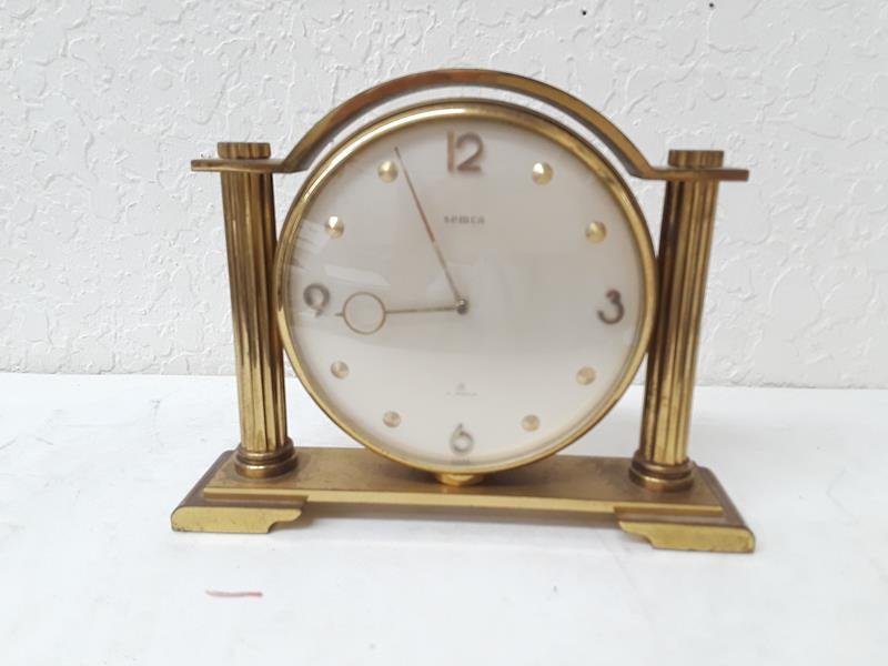 Art Deco Double Sided Clock Desk 8 Day Semca (1 of 9)