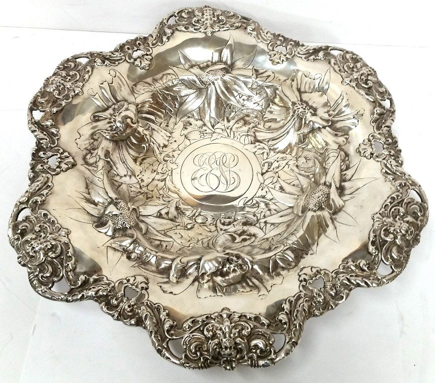 Antique Gorham Sterling Silver Repousse Centerpiece (1 of 6)