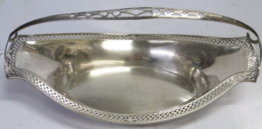Vintage Sterling Silver Biscuit Bread Tray Basket (1 of 7)