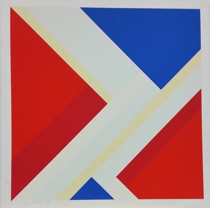Geometric Ilya Bolotowsky Abstract Lithograph ed125 (1 of 5)