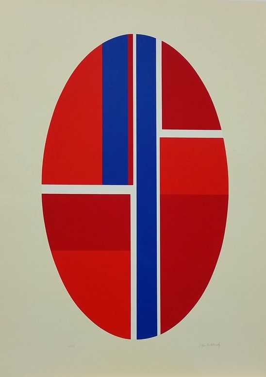 Ilya Bolotowsky Oval Geometric Abstract Serigraph ed125 (1 of 5)
