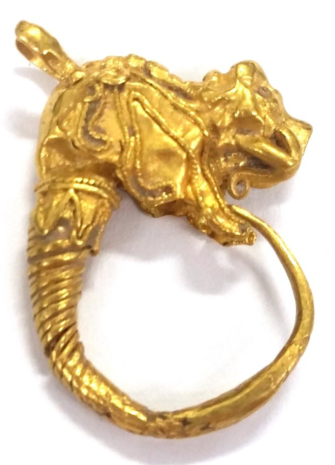 Ancient Greek Hellenistic Period Gold Elephant Earring (1 of 3)