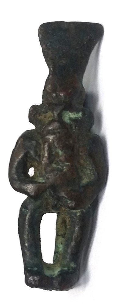Ancient Egyptian God Bes Bronze Amulet 26th Dynasty Ori (1 of 5)